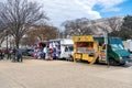 Souvenir and food shop truck along the roadsides in downtown Washington Royalty Free Stock Photo