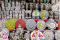 Souvenir idols in bolivian witches market