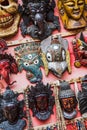 Souvenir Masks for sell town of Bhaktapur near Kathmandu Nepal Royalty Free Stock Photo