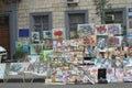 Souvenir paintings sold on the street