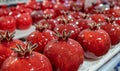 Souvenir red ceramic pomegranates for sale Royalty Free Stock Photo