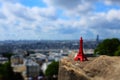 Souvenir of red mini eiffel tower Royalty Free Stock Photo