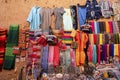 Souvenir shop with carpets, traditional clothes and other things, Ait Ben Haddou, Morocco
