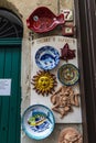 Souvenir shop of ceramic art in Monreale, Palermo, Sicily Italy Royalty Free Stock Photo