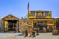 Souvenir shop with chainsaw carved bears in Oakhurst, Yosemite National Park