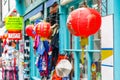 A souvenir shop in London Chinatown Royalty Free Stock Photo