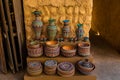 Souvenir shop at Dubai Grand Souk. The traditional Arab style bazaar at Dubai Old Souq. Royalty Free Stock Photo