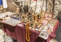 Souvenir shop and ethnic clothes in the tourist area of Budva. Montenegro