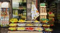 Souvenir shop handmade objects and spices vintage in Sirmione, Lake Garda, Italy Royalty Free Stock Photo