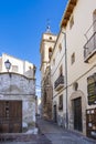 A souvenir shop in Plaza de Albornoz in the ancient Requena, Spain