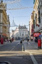 Souvenir shop and sale around christmas in london at piccadilly circus street Royalty Free Stock Photo