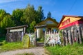 Souvenir shop at source of St. Ilya Muromets in Karacharovo, Russia