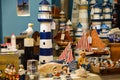 Souvenir shop with typical dutch souvenirs in Marken, Holland