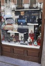 Souvenir Shop Window design from Plaza Mayor of Madrid City. Spain Royalty Free Stock Photo