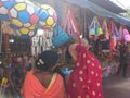 souvenir shopping in local market outside Bahu Fort, Bawe Wali Mata temple in Jammu