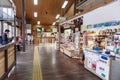 Souvenir shops inside building of Torokko Kameoka Station Royalty Free Stock Photo