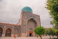 Souvenir shops at the Registan square in Samarkand, Uzbekistan Royalty Free Stock Photo