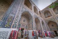 Souvenir shops at the Registan square in Samarkand, Uzbekistan Royalty Free Stock Photo