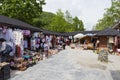 Souvenir stall at the entrance in Bran Castle Royalty Free Stock Photo