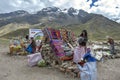 A souvenir stall in the Puno region of Peru. Royalty Free Stock Photo