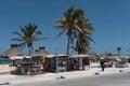 Souvenir stalls on the beach promenade of Progreso, Yucatan, Mexico