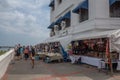 Souvenir stalls on the waterfront in Casco Viejo, the historic district of Panama City, Panama