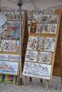 Souvenir Stand in the Bazaar from Historic Avenue Liberdade in Downtown of Lisbon