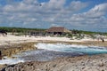 Souvenir stand on a beach in Cozumel