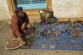 Souvenir trade on the streets of Chefchaouen.