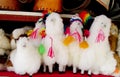 Souvenir wool llama figures Royalty Free Stock Photo