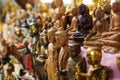 Souvenirs on the counter of the ancient souvenir market in Myanmar