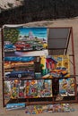 Souvenirs from Cuba. Cuban paintings with cars and houses