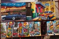 Souvenirs from Cuba. Cuban paintings with cars and houses