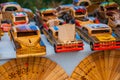 Souvenirs from Cuba. Wooden toys, retro old cars.