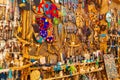 Souvenirs at the market in the famous Nubian village Royalty Free Stock Photo