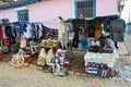 Souvenirs with a picture of Che Guevara for sale in a street market in Trinidad Royalty Free Stock Photo