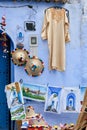 Souvenirs street shop in city of  Chefchaouen,Morocco Royalty Free Stock Photo