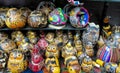 Souvenirs in Peruvian market Royalty Free Stock Photo