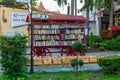 Books kiosk on resort in Sovata, Romania on August 24, 2022