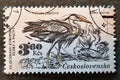 SOVATA, ROMANIA - Jul 02, 2020: Old postage stamp from Czechoslovakia circa 1983 shows a bird Royalty Free Stock Photo