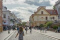 Sovetskaya street, one of the oldest streets in the historic center of Grodno.The length is about 500 meters