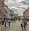 Sovetskaya street, one of the oldest streets in the historic center of Grodno.The length is about 500 meters
