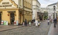 Sovetskaya street, one of the oldest streets in the historic center of Grodno.The length is about 500 meters