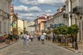 Sovetskaya street, one of the oldest streets in the historic center of Grodno.The length is about 500 meters