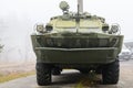 Soviet armored personnel carrier, apc at the street