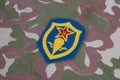 Soviet Army Airborne forces shoulder patch on camouflage uniform
