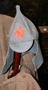 Soviet army cap `Budenovka` Royalty Free Stock Photo