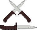 Soviet army-style bayonet-knife for Kalashnikov assault rifle