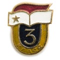Soviet badge of school student. Inscription: The 3rd class