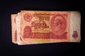 Soviet banknote 10 rubles. Ruble denomination. currency change for payment.